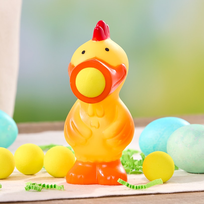 Easter Character Ball Popper Toy With 5 Foam Balls Bunny Or Chicken#select-item_chicken