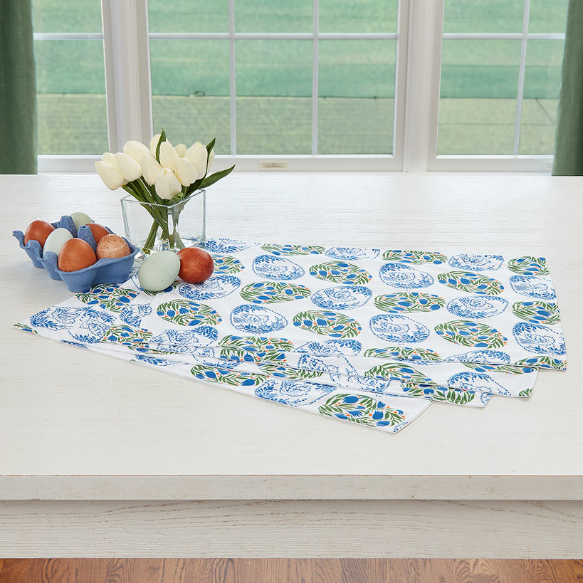 Easter Floral Egg Table Runner or Set of 4 Placemats#select-item_set-of-4-placemats