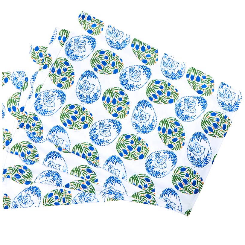 Easter Floral Egg Table Runner or Set of 4 Placemats