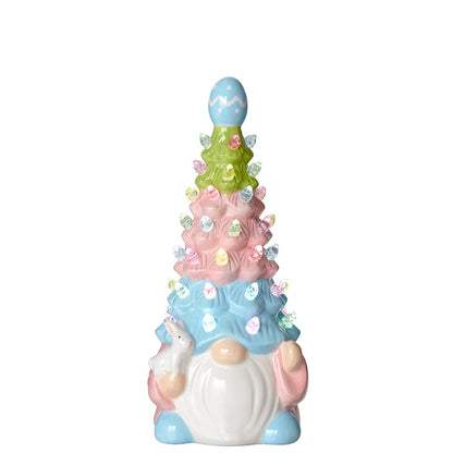Retro Easter Lighted Gnome Tree - Small or Large