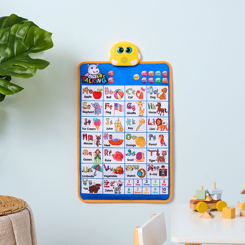 Educational Wall Chart - Learn the Alphabet, Numbers, with Sound Features#select-color_blue