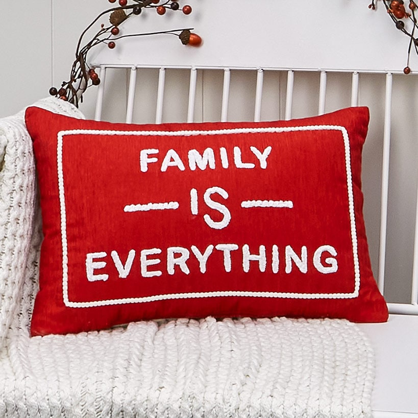 Thankful Harvest Embroidered Decorative Pillow#select-pillow_family-is-everything