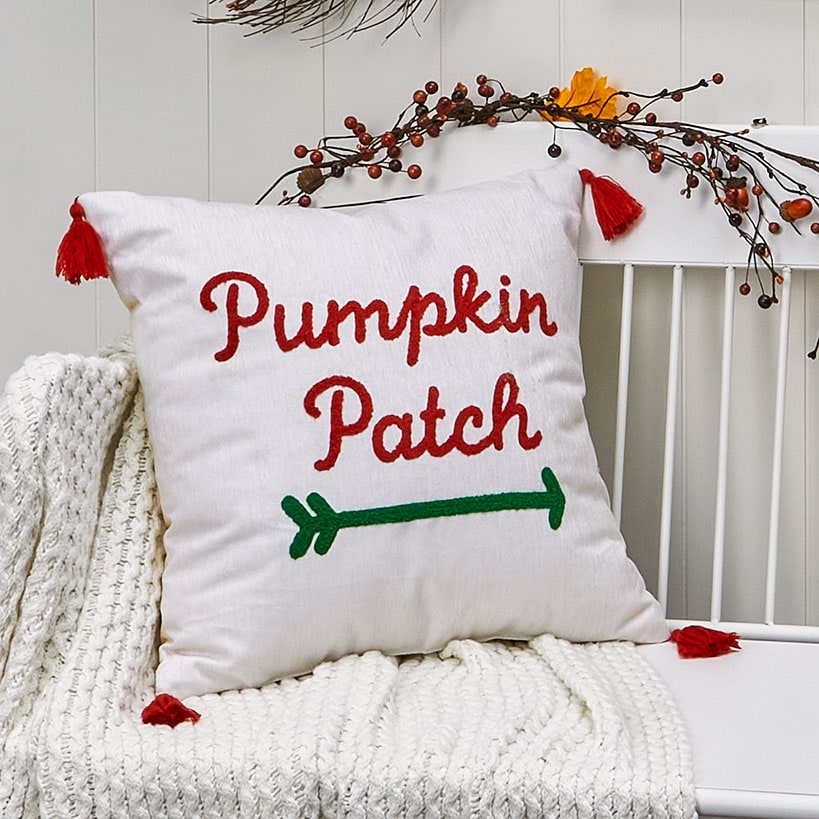 Thankful Harvest Embroidered Decorative Pillow#select-pillow_pumpkin-patch