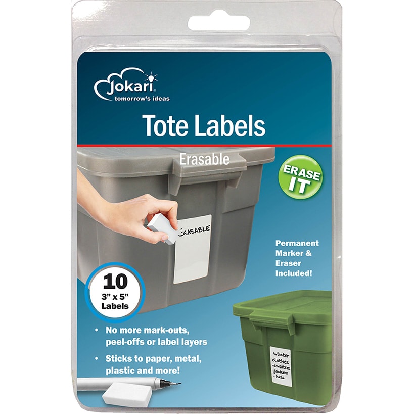 Erasable Labels Starter Kit with 10 Labels Eraser and Pen 3x5