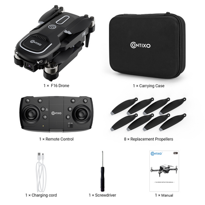 Contixo F16 Stunt Drone - 1080P HD Camera, Foldable Design, Wi-Fi FPV, 16-Min Flight