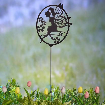 Fairy Garden Silhouette Stake – Decorative Outdoor Accent