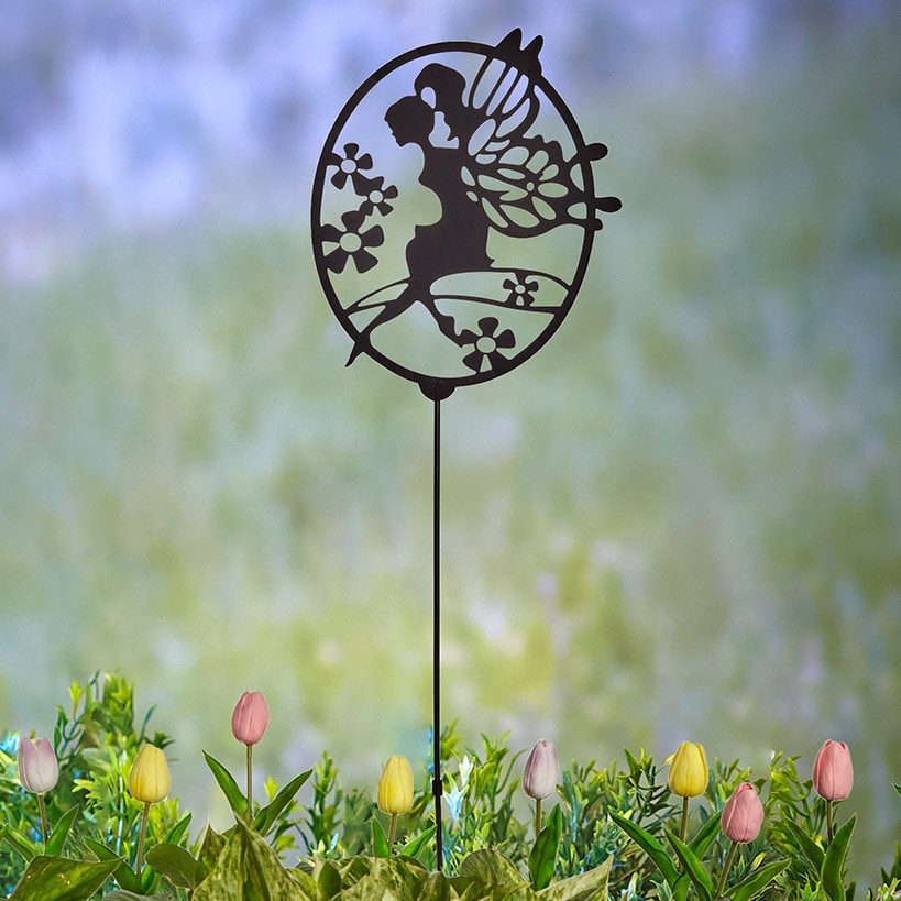 Fairy Garden Silhouette Stake – Decorative Outdoor Accent#select-stake_sitting