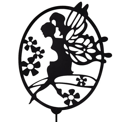 Fairy Garden Silhouette Stake – Decorative Outdoor Accent