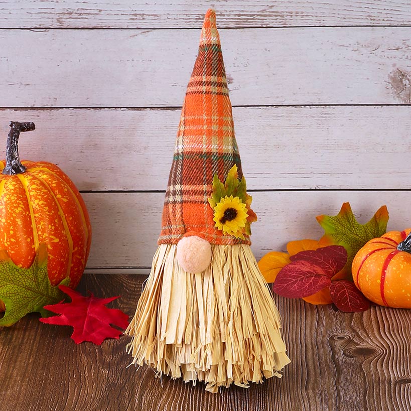 Fall Harvest Gnome Decor#select-hat_plaid