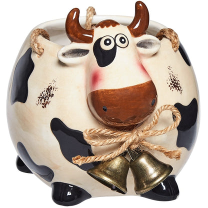 Animal Planter Farm Cow Pig Sheep or Chicken Hanging Ceramic Decor