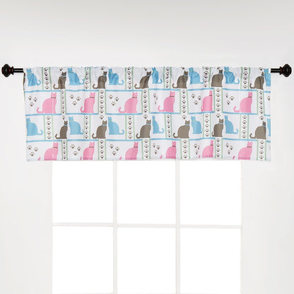 Cat Paw Print Shower Curtain or Valance