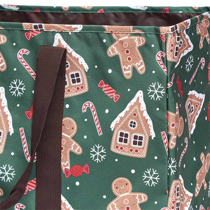 Festive Holiday Household Utility Tote Bag with Handles