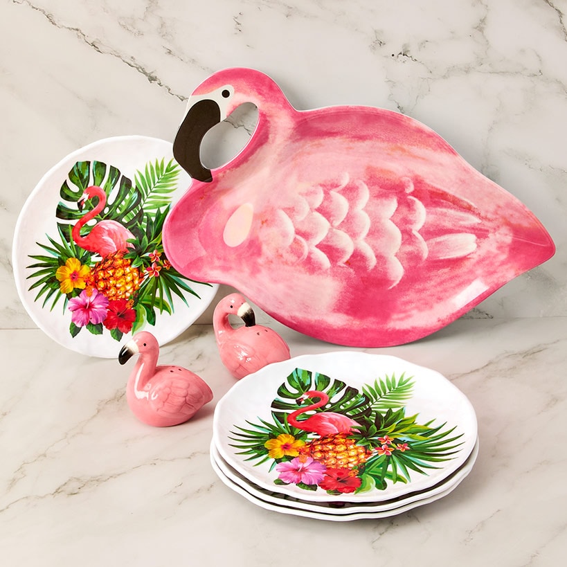 Flamingo in Paradise Tableware - Salt and Pepper Shakers