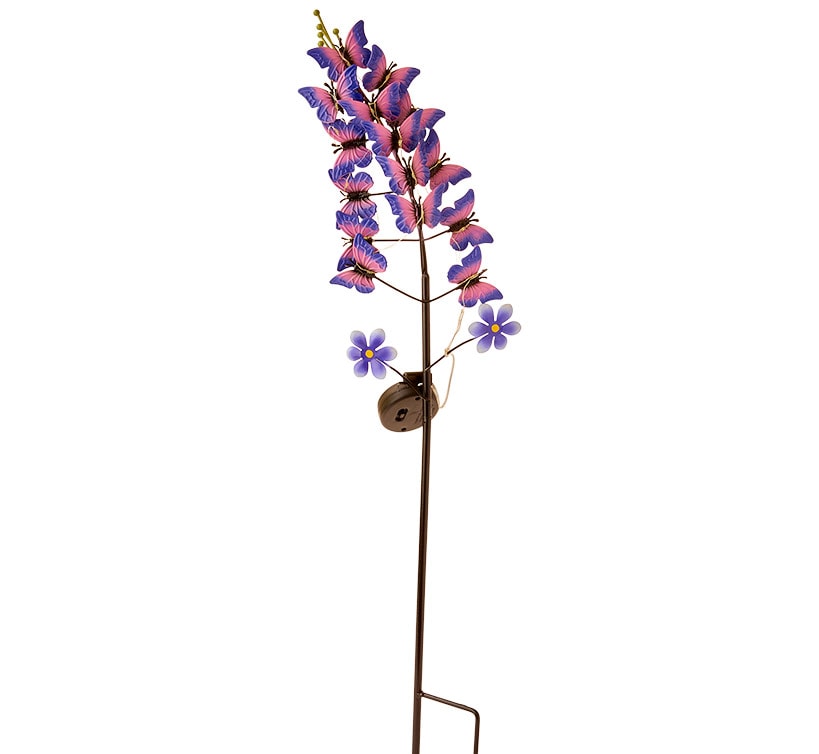 Solar Flower Shaped Butterfly Or Dragonfly Garden Stake#select-stake_butterfly