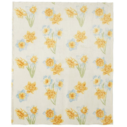 Floral Plush Printed Throw
