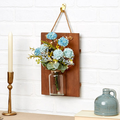 Lighted Flower Wall Sconce - Hydrangea, Sunflower, or White