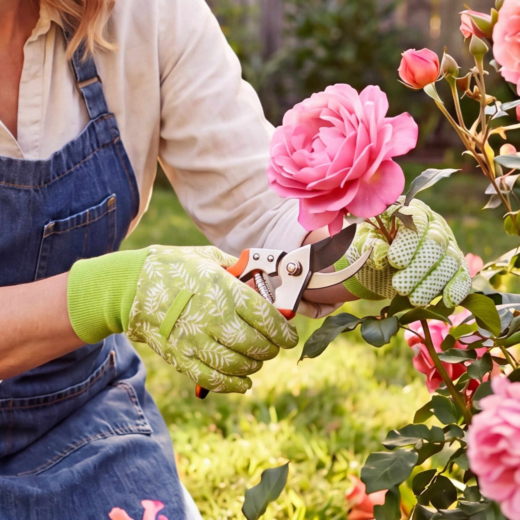 Flower Print Gardening Gloves