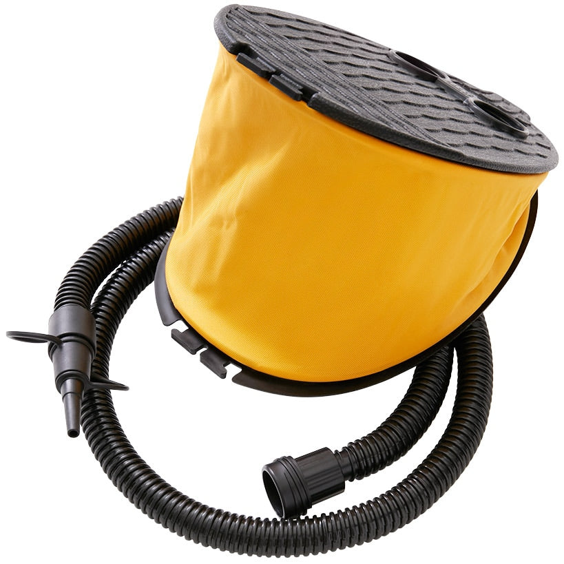 Portable Deluxe Bellows Foot Pump with 3 Adapters