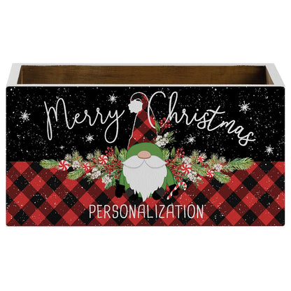 Personalized Gnome Buffalo Check Storage Box