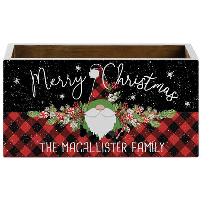 Personalized Gnome Buffalo Check Storage Box