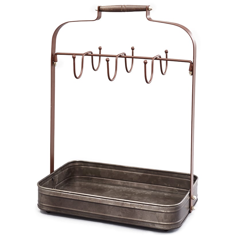 Farmhouse Metal Coffee Mug Rack