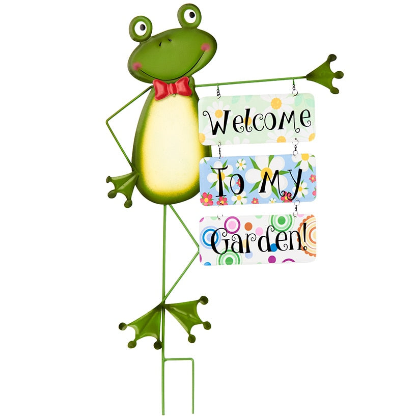 Outdoor Frog Garden Stake – Welcome to My Garden Design