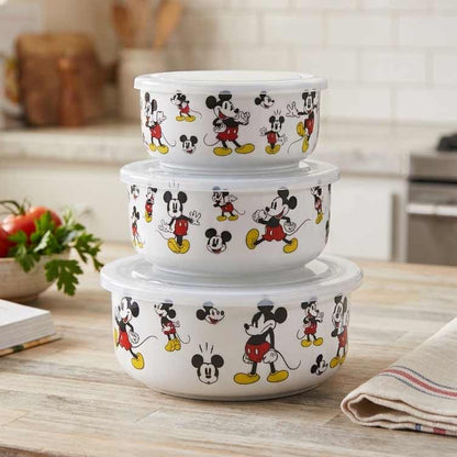 Mickey Mouse Pyrex Food Storage Containers - Set of 3
