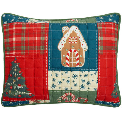 Christmas Patchwork Reversible Full/Queen or King Quilt, or Sham