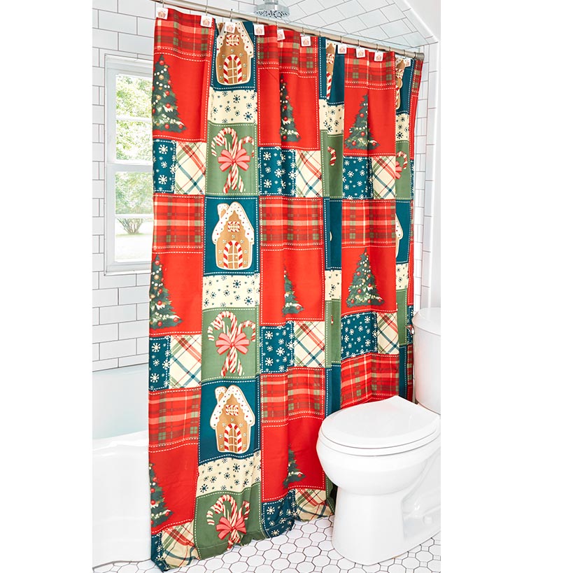 Christmas Patchwork Shower Curtain#select-item_shower-curtain