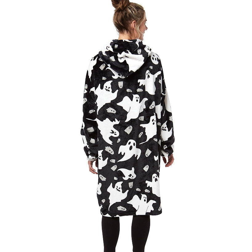 Halloween Fuzzy Oversized Hoodie#select-snuggie_ghost