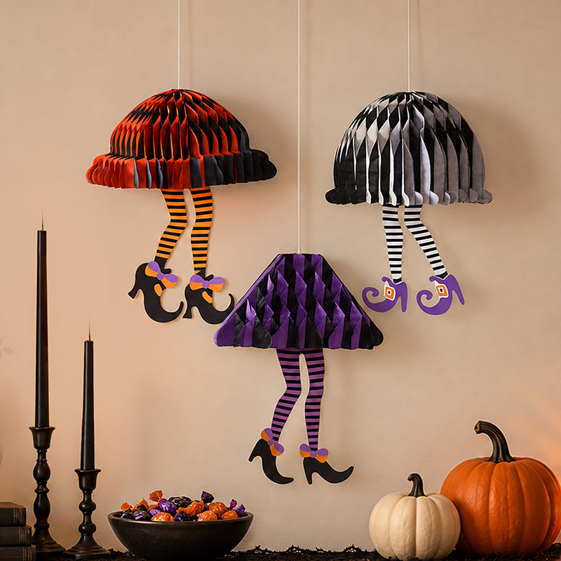 Halloween Hanging Witch Legs Decor - Set of 3