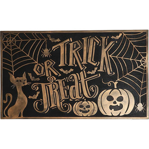 Haunted Halloween Rubber Doormat
