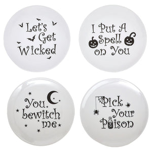 Whimsical Halloween Salad Plates-Set of 4