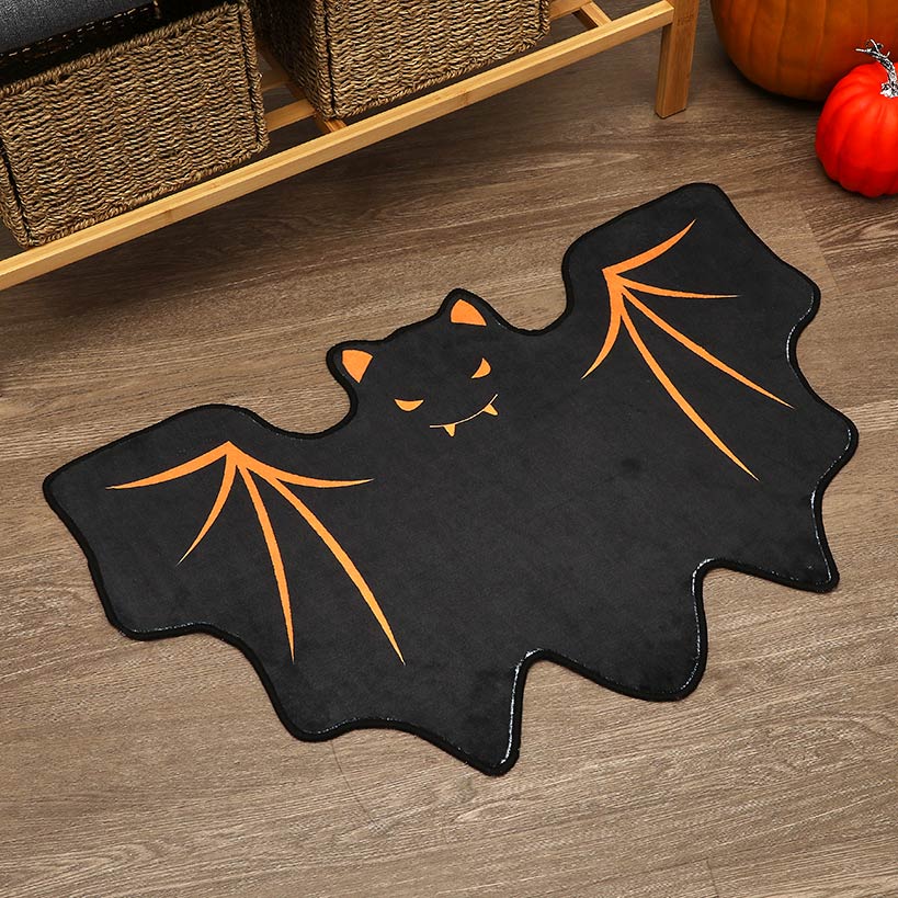 Halloween Themed Novelty Shaped Accent Kitchen Rug with Non-Skid Backing#select-rug_bat