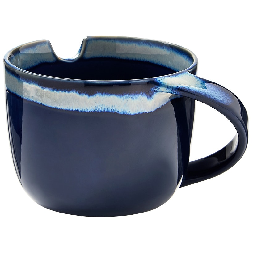 Rustic Stoneware Hand Warmer Bowl Soup Mug