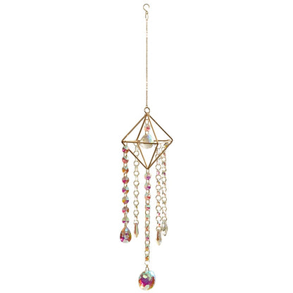 Glass Hanging Suncatcher- Decorative Art Glass Window Decor