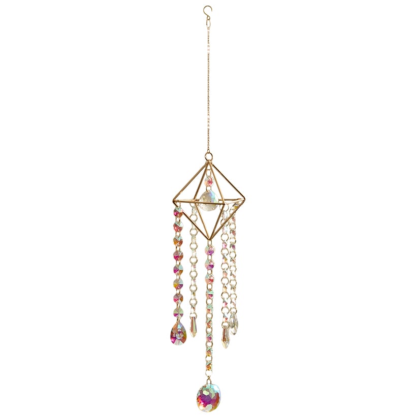Glass Hanging Suncatcher- Decorative Art Glass Window Decor