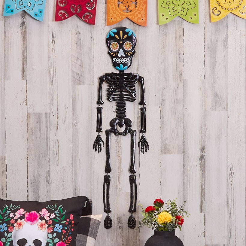 Day of the Dead Hanging Decorative Skeleton#select-color_black