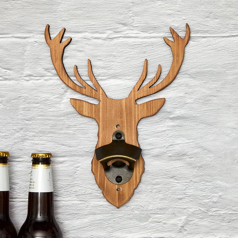 Woodland Wall Mounted Bottle Opener Plaque#select-animal_deer