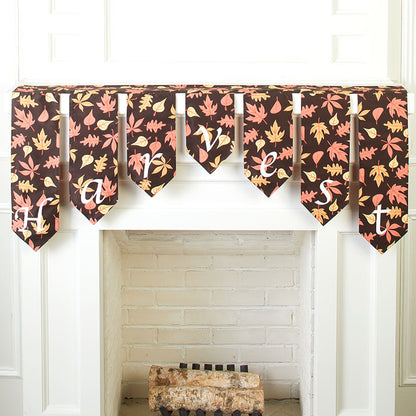 Harvest-Themed Mantel Scarf