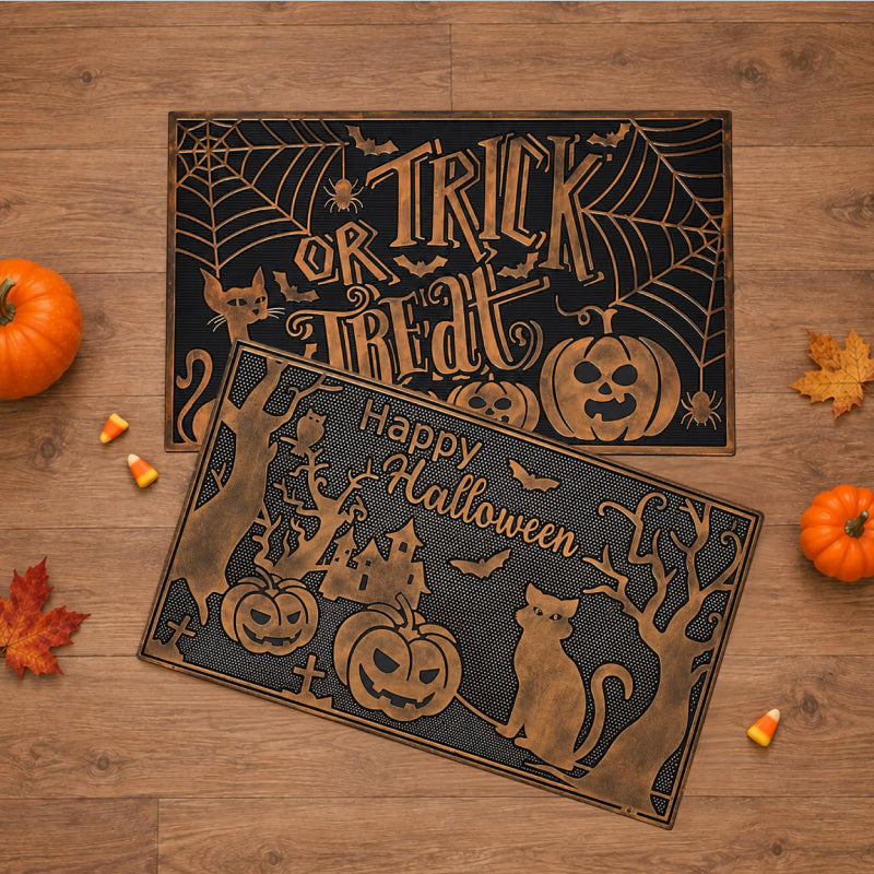 Haunted Halloween Rubber Doormat