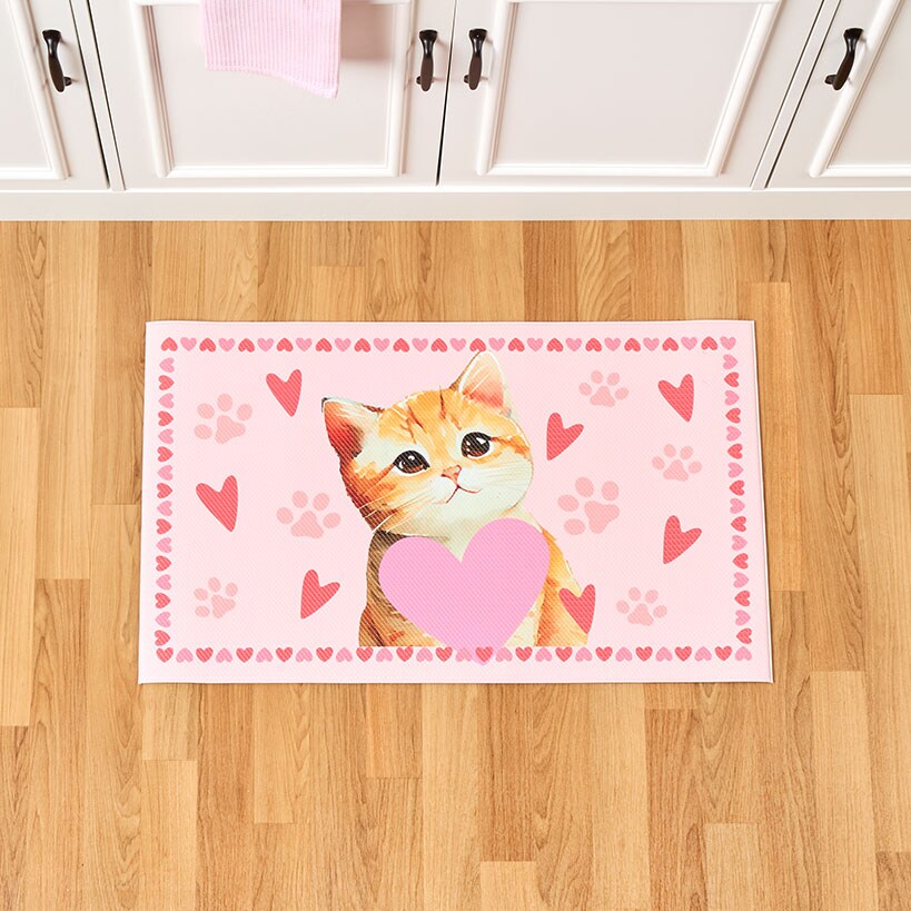 Kitchen Runner Rug Hearts and Cat#select-rug_accent-rug