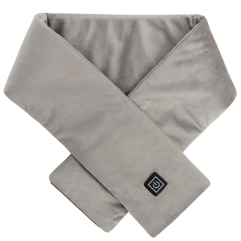 Neck Heated Scarf With Power Bank Black Or Grey
