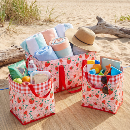 Heavy-Duty All Purpose Patterned Tote Bags - Set of 3