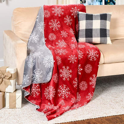 Christmas Cheer Reversible Heavyweight Flannel Throws