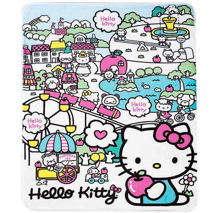 Hello Kitty My Cute World Silk Touch Sherpa Throw