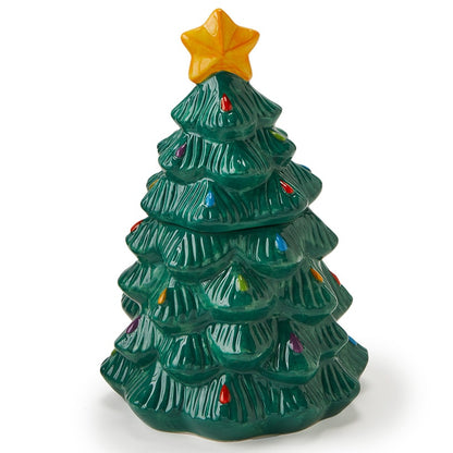 Retro Holiday Christmas Tree Cookie Jar