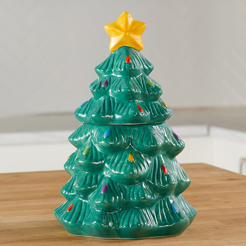 Retro Holiday Christmas Tree Cookie Jar#select-cookie-jar_christmas