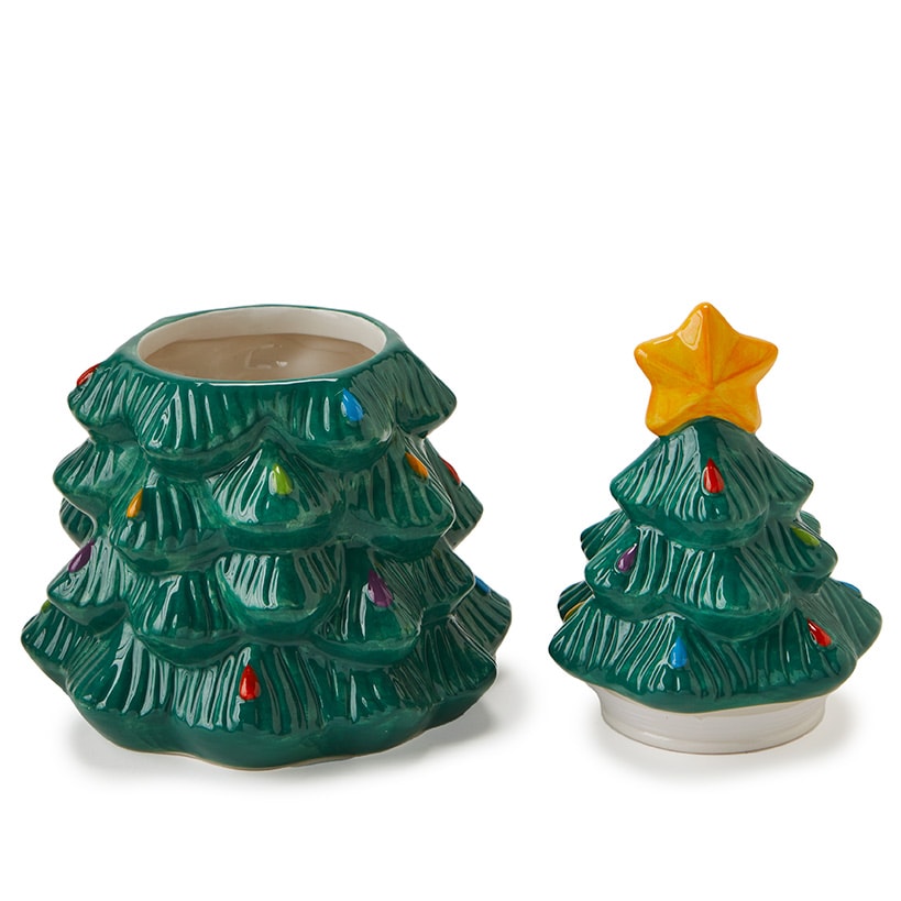 Retro Holiday Christmas Tree Cookie Jar
