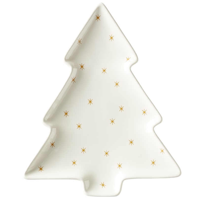 Christmas Tree Shaped Holiday Plate